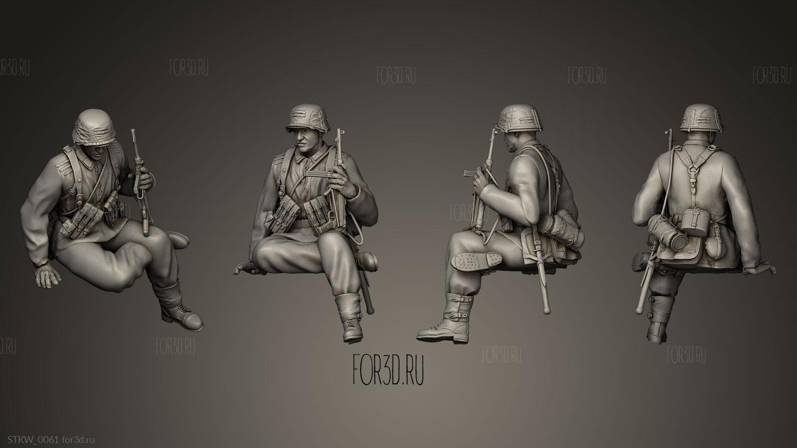 German Soldier 3d Stl Model For Cnc 